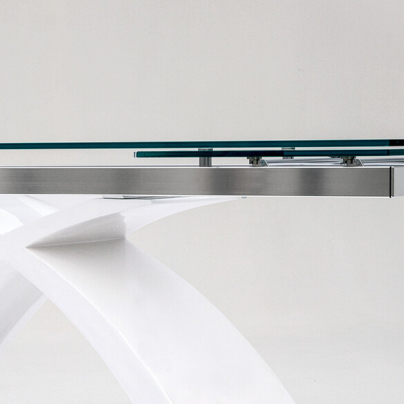 Tonin Casa TOKYO T6951ALG ausziehbarer Esstisch 160-240 cm mit Glasplatte