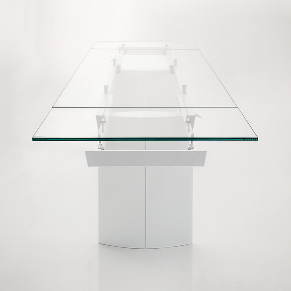 Tonin Casa MANHATTAN T8051ALG ausziehbarer Esstisch 160-240 cm mit Glasplatte