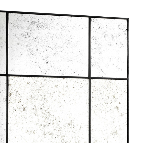 EICHHOLTZ Mountbatten Spiegel 70x110 cm, Schwarz & Antik-Glas