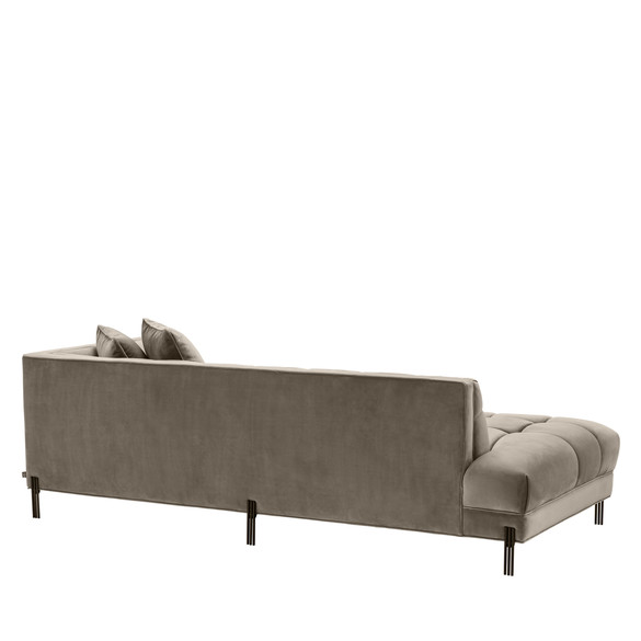 EICHHOLTZ Sienna Lounge Sofa right 223 cm, Greige Samt