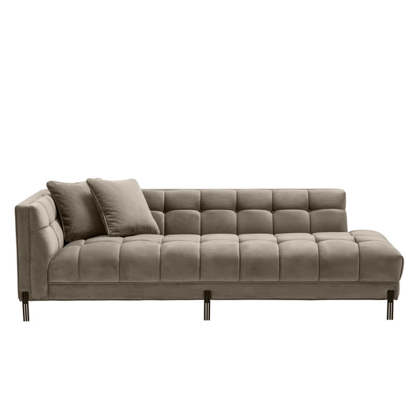 EICHHOLTZ Sienna Lounge Sofa left 223 cm, Greige Samt