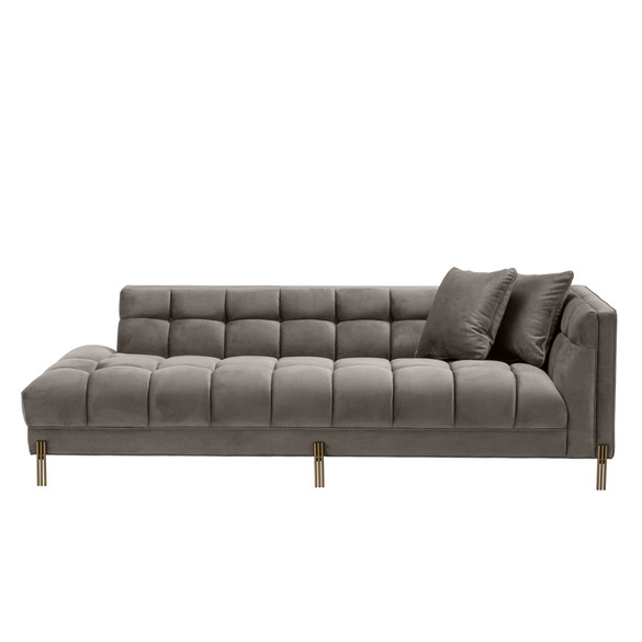 EICHHOLTZ Sienna Lounge Sofa right 223 cm, Samtgrau
