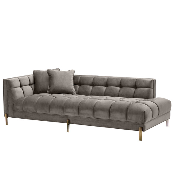 EICHHOLTZ Sienna Lounge Sofa left 223 cm, Samtgrau