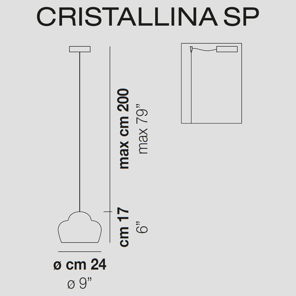 Vistosi Cristallina SP Pendelleuchte (LED)