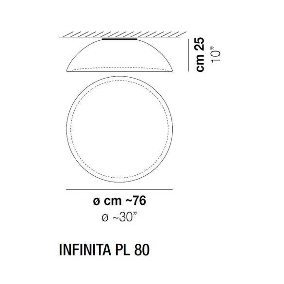 Vistosi Infinita PL80 Deckenleuchte  76 cm (LED)