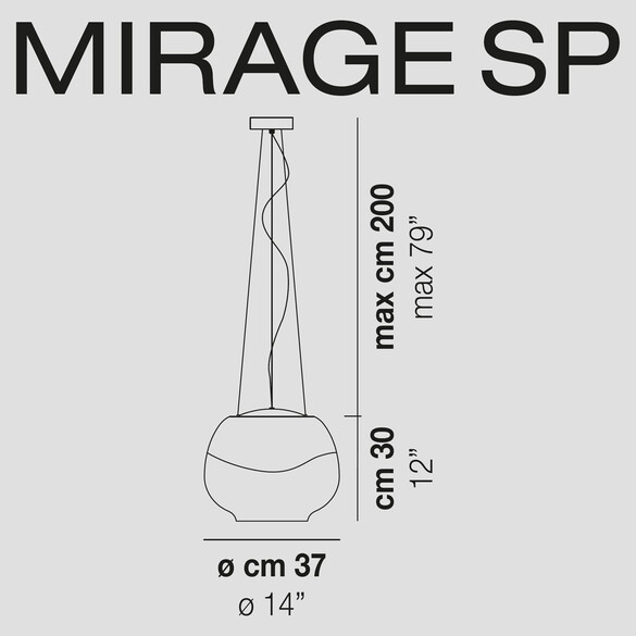 Vistosi Mirage SP Pendelleuchte  37 cm (LED)