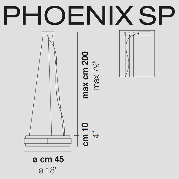Vistosi Phoenix SP Pendelleuchte Ø 45 cm (LED)