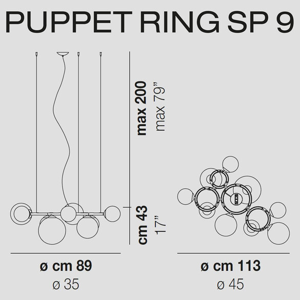Vistosi Puppet Ring SP9 Pendelleuchte (G9)