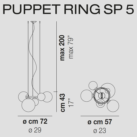 Vistosi Puppet Ring SP5 Pendelleuchte (G9)