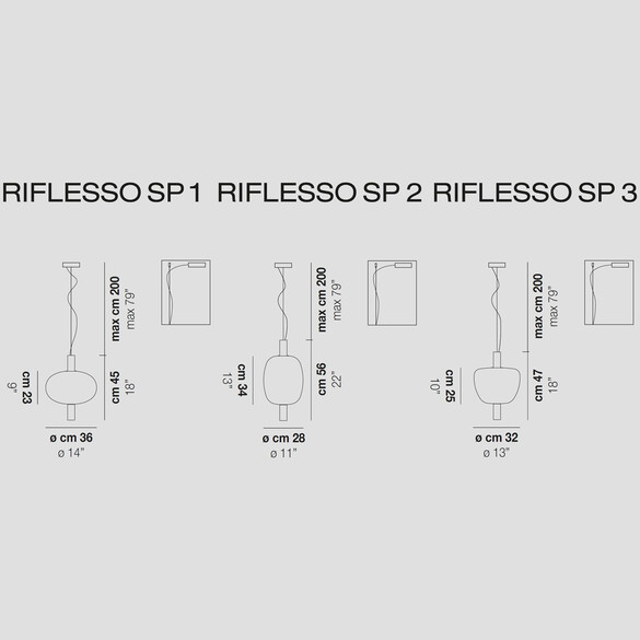 Vistosi Riflesso SP1/2/3 Pendelleuchte (LED)