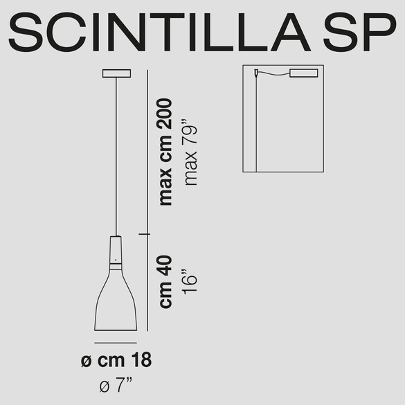 Vistosi Scintilla SP Pendelleuchte Ø 18 cm (LED)