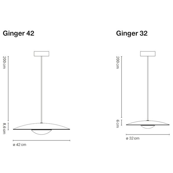 Marset Ginger 32/42 LED-Pendelleuchte