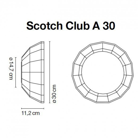 Marset Scotch Club A 30 Wandleuchte