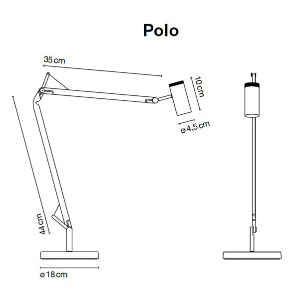 Marset Polo LED-Tischleuchte mit Fuß