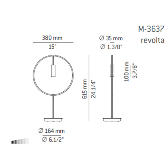 ESTILUZ Revolta M-3637 LED-Tischleuchte