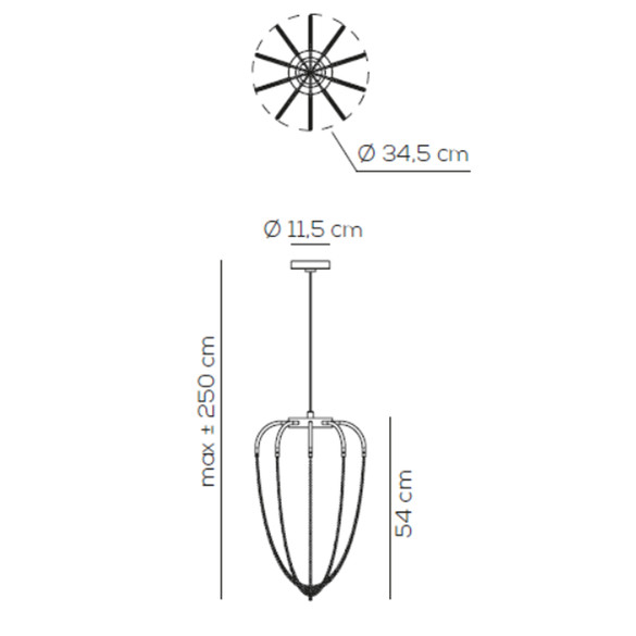 Axolight ALYSOID 34 LED-Pendelleuchte Ø 34,5 cm