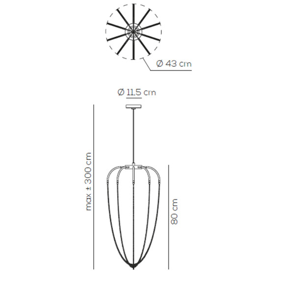 Axolight ALYSOID 43 LED-Pendelleuchte Ø 43 cm