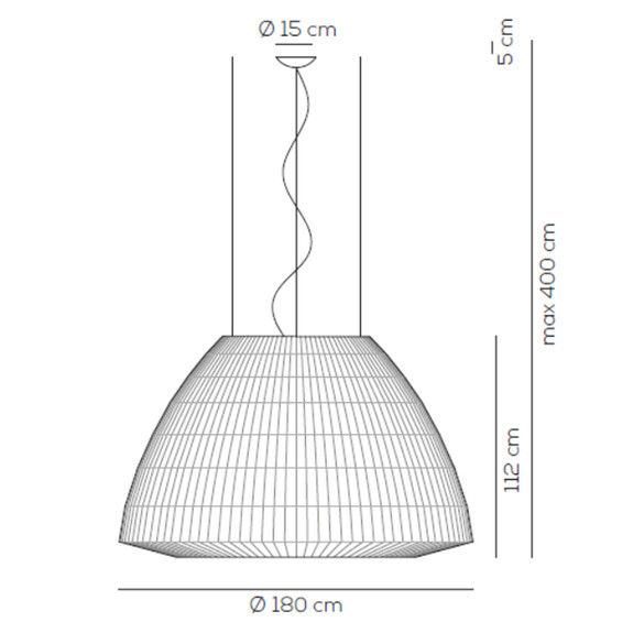 Axolight BELL 180 LED-Pendelleuchte Ø 180 cm (LED)