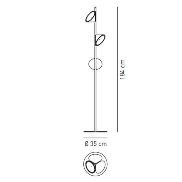 Axolight ORCHID PT LED-Stehleuchte 184 cm