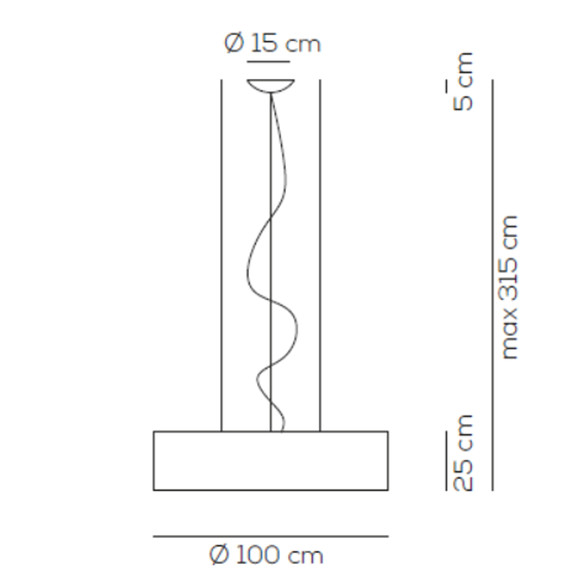 Axolight SKIN SP100 Pendelleuchte  100 cm