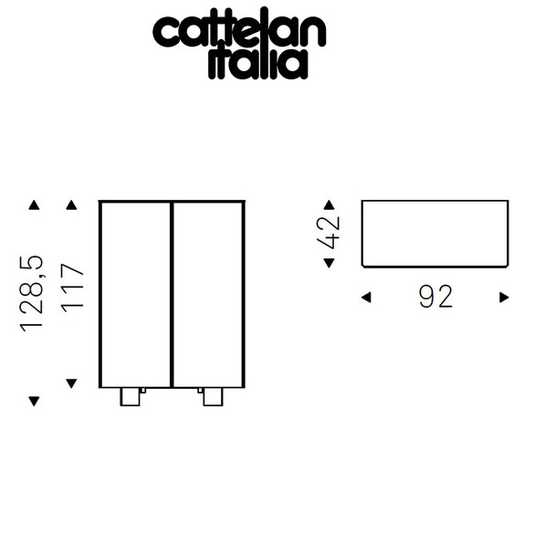 Cattelan Italia BOUTIQUE ALTA hohe Anrichte mit LED-Beleuchtung