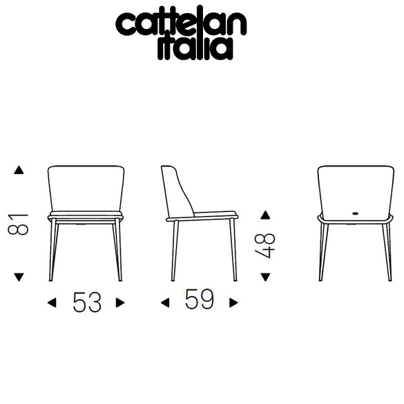 Cattelan Italia MAGDA ML Stuhl ohne Armlehnen