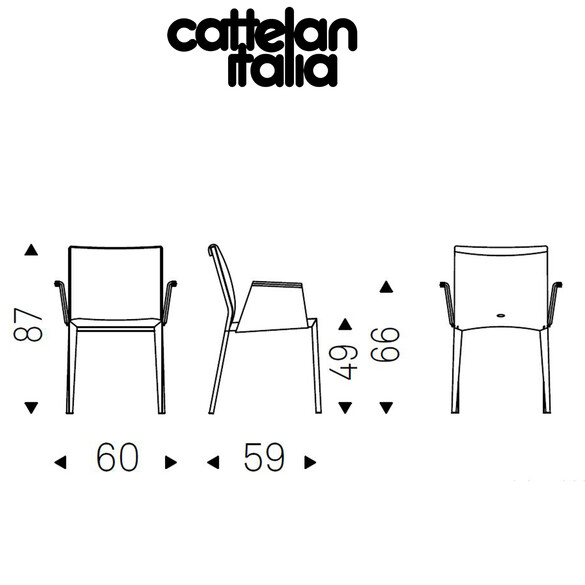 Cattelan Italia ITALIA Designer Stuhl mit Armlehnen