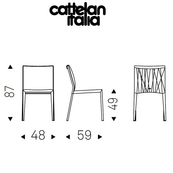 Cattelan Italia ITALIA COUTURE Stuhl ohne Armlehnen