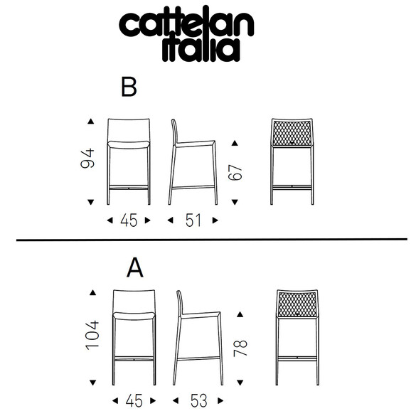 Cattelan Italia NORMA ML COUTURE Tresen- und Barhocker