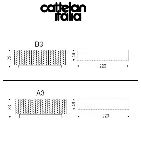 Cattelan Italia LAVANDER Sideboard, verschiedene Größen