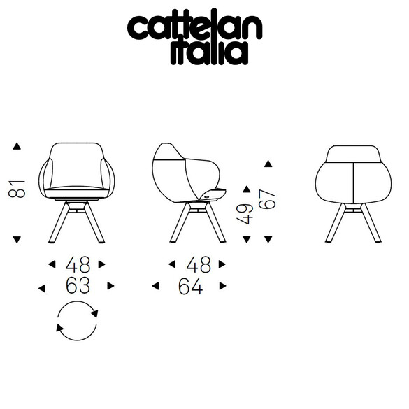 Cattelan Italia BOMBE Designer Drehstuhl