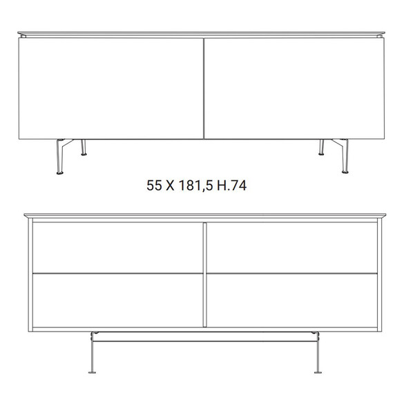 Ozzio PLANA Designer Sideboard (X308)