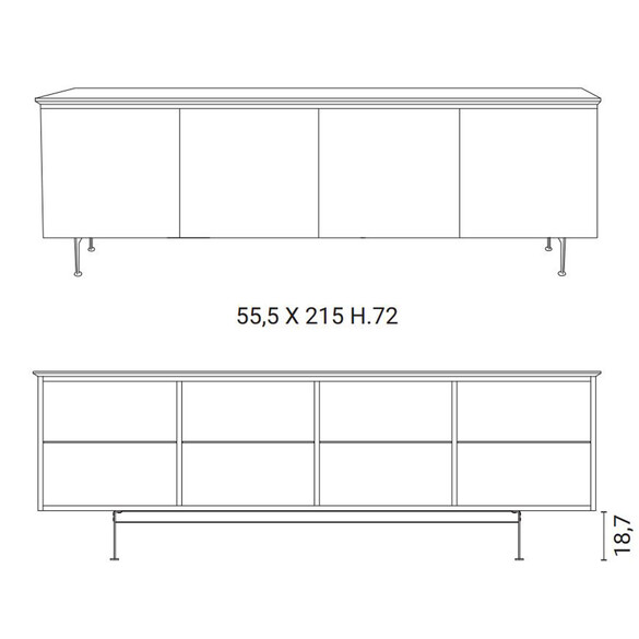 Ozzio ARMOR Designer Sideboard (X306)