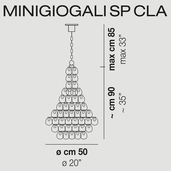 Vistosi Minigiogali SP CLA 50 Pendelleuchte (E27)
