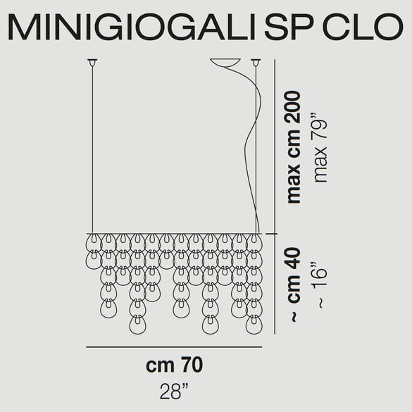 Vistosi Minigiogali SP CLO 70 Pendelleuchte (G9)