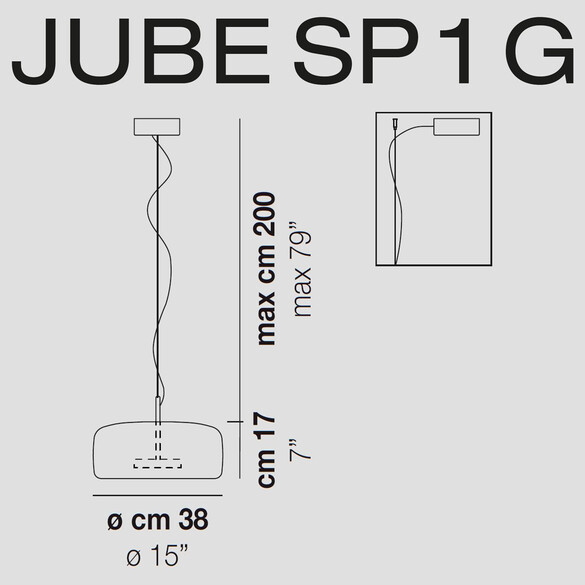 Vistosi Jube SP 1 G Pendelleuchte Ø 38 cm (LED) in Amethyst - SONDERPREIS