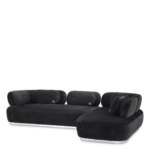 EICHHOLTZ Signature Lounge Sofa, Samt schwarz - Philipp Plein Kollektion