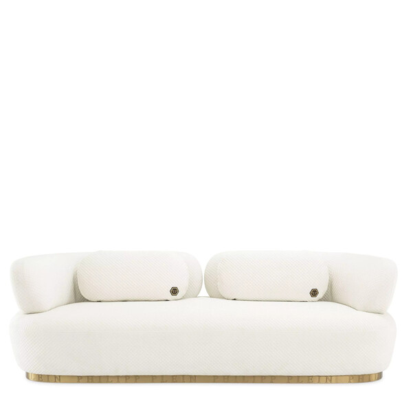 EICHHOLTZ Signature Sofa, Samt off-white - Philipp Plein Kollektion