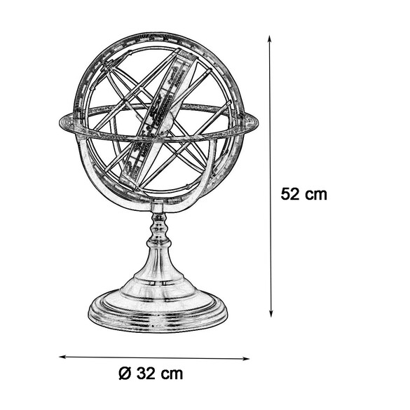 EICHHOLTZ Globe L Dekoobjekt Ø 32 cm, Nickel