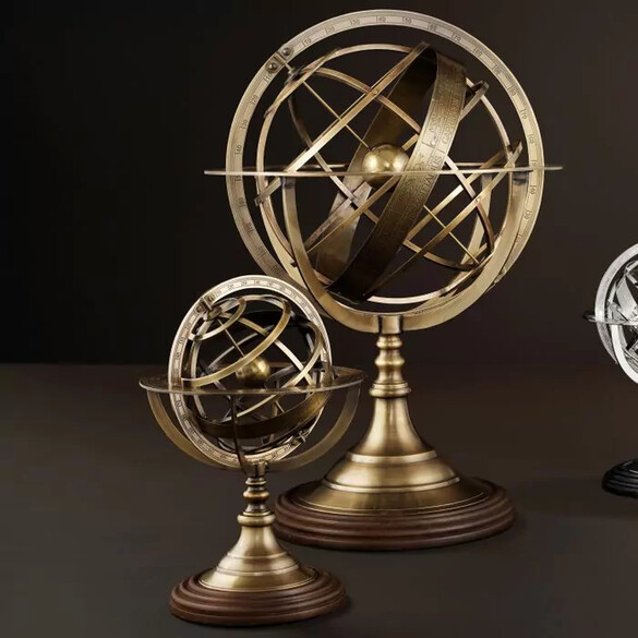 EICHHOLTZ Globe S Dekoobjekt Ø 16 cm, Messing-Antik