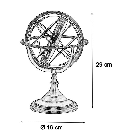 EICHHOLTZ Globe S Dekoobjekt Ø 16 cm, Messing-Antik