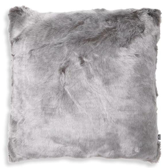 EICHHOLTZ Alaska Kissen 60x60 cm, Kunstpelz Grau