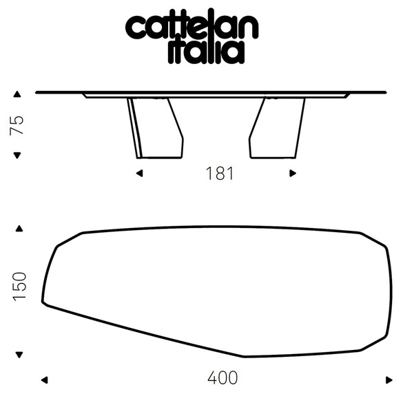 Cattelan Italia SENATOR Esstisch 400 cm mit CrystalArt