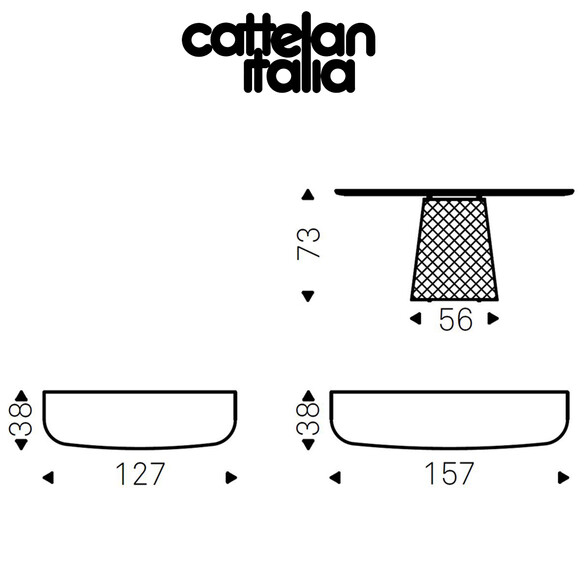 Cattelan Italia ATRIUM KERAMIK Konsole mit Keramikplatte