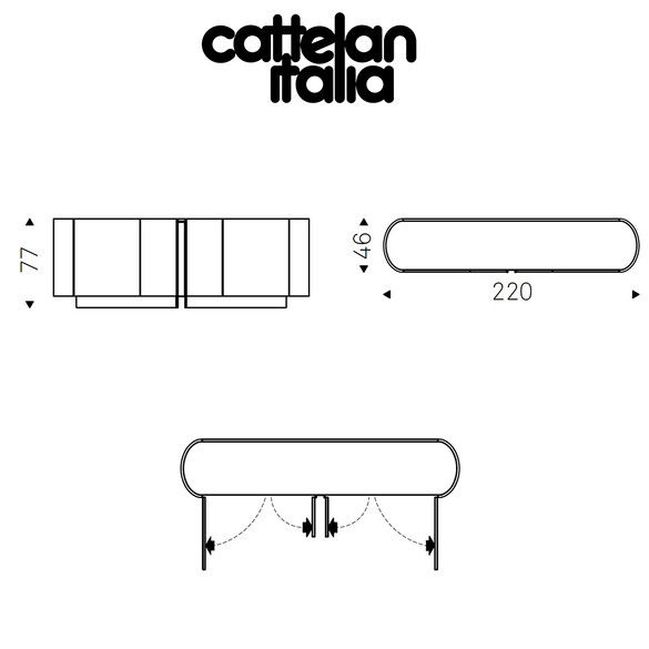 Cattelan Italia DYNASTY Designer Anrichte