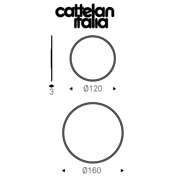 Cattelan Italia HAWAII ROUND Designer Wandspiegel  120/160 cm