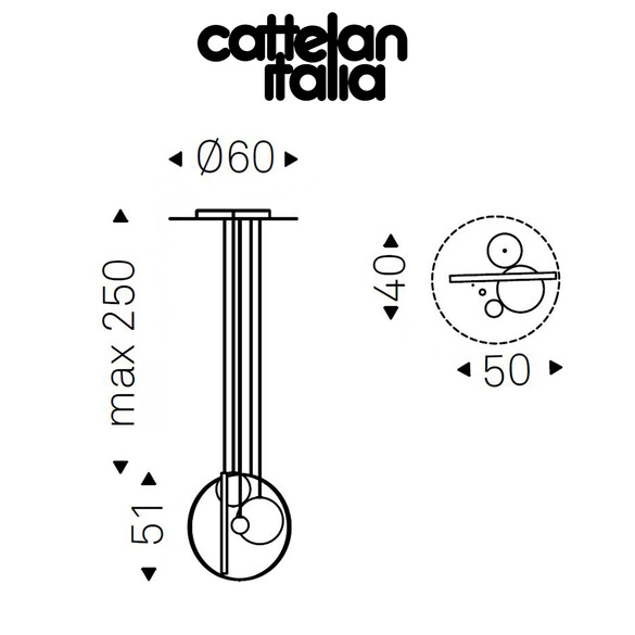 Cattelan Italia BIARRITZ Designer LED-Hngeleuchte