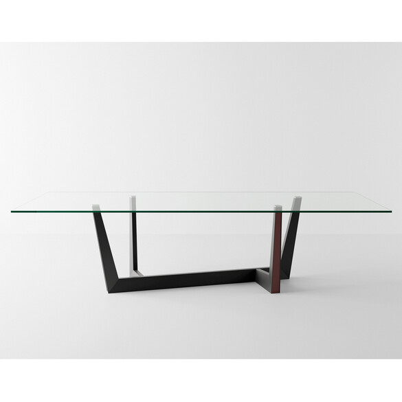 Bonaldo ART Ess- und Arbeitstisch, Glasplatte, verschiedene Größen
