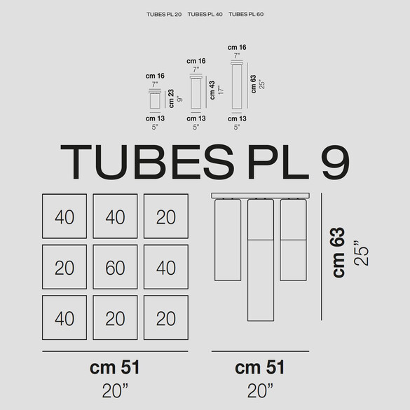 Vistosi Tubes PL 9 Deckenleuchte (E27)