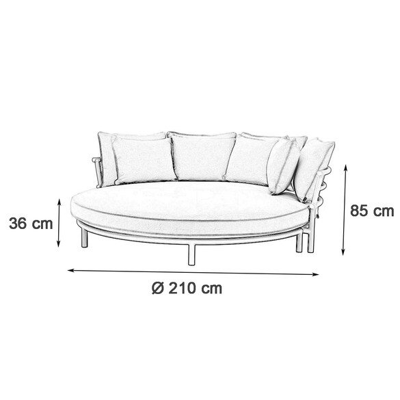 EICHHOLTZ Laguno Round Sofa Ø 210 cm, Off-white